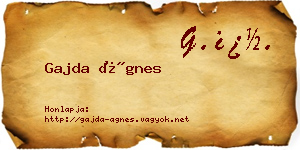 Gajda Ágnes névjegykártya